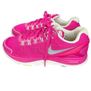 Nike Womens LunarGlide + 4 Running Shoes US Sz 8.5 - Fireberry